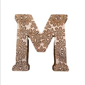Wooden Block M Decoration